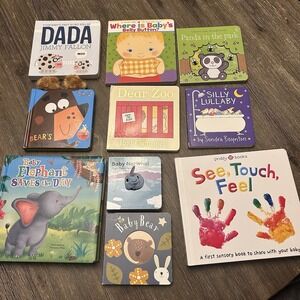 Lot Of Infant Toddler Board Books Flap Book Sensory Touch Feel